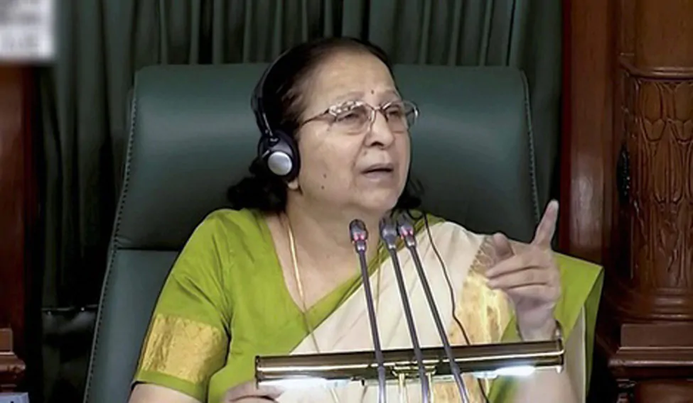 sumitra mahajan  former lok sabha speaker 